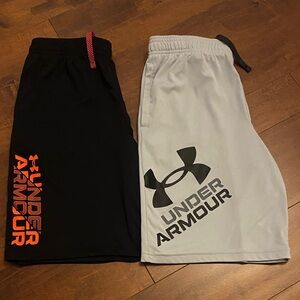 Under Armour Black and Light Gray Shorts Duo